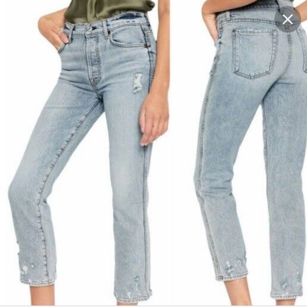 7 for all mankind high rise crop Edie jeans